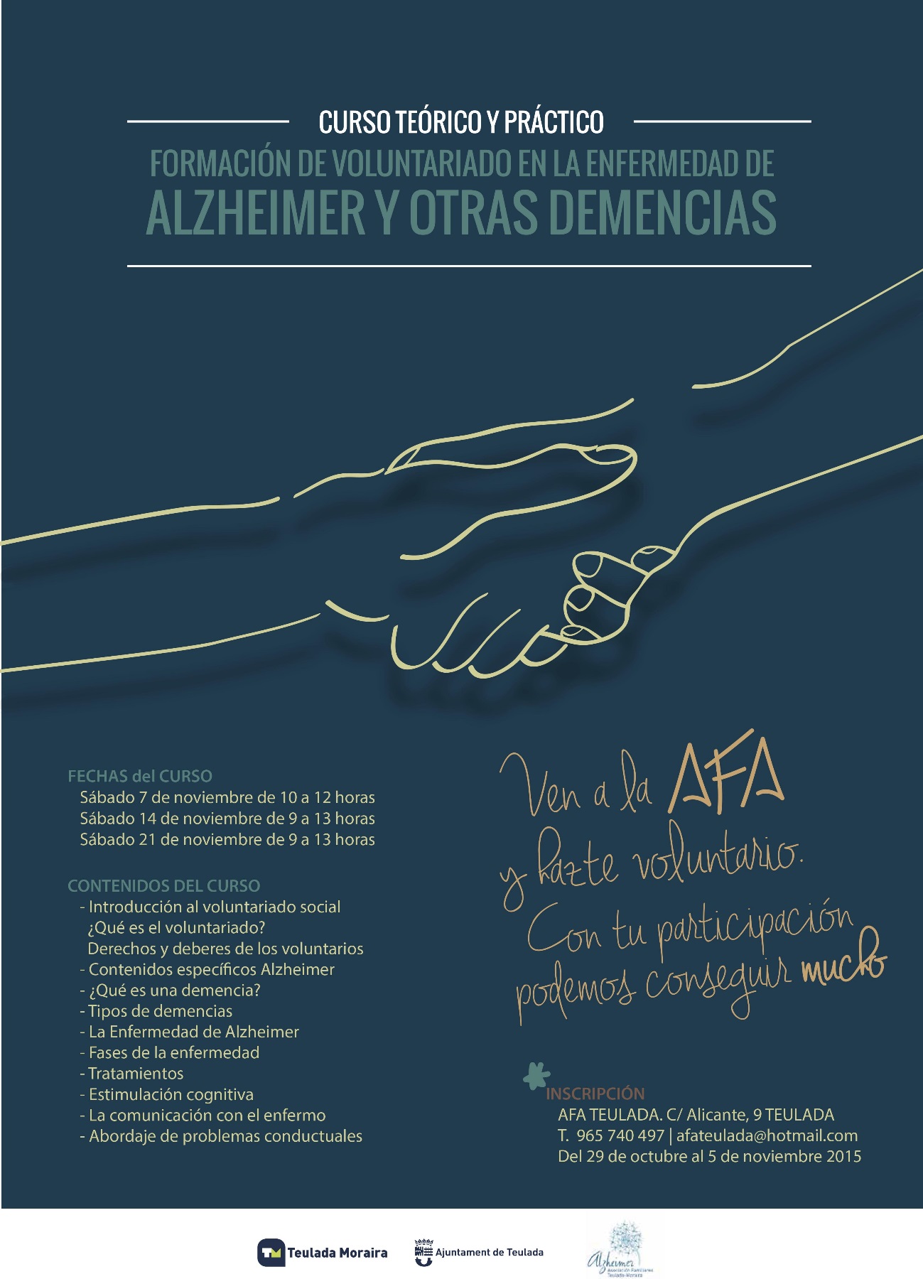 Curso de Voluntariado, formación teórico práctica en Alzheimer y otras demencias (II edición)